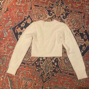 Urban Outfitters mohair cropped white sweater in medium